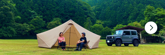静岡県　びく石山静かな夜のキャンプ場